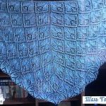 Ажурная шаль спицами